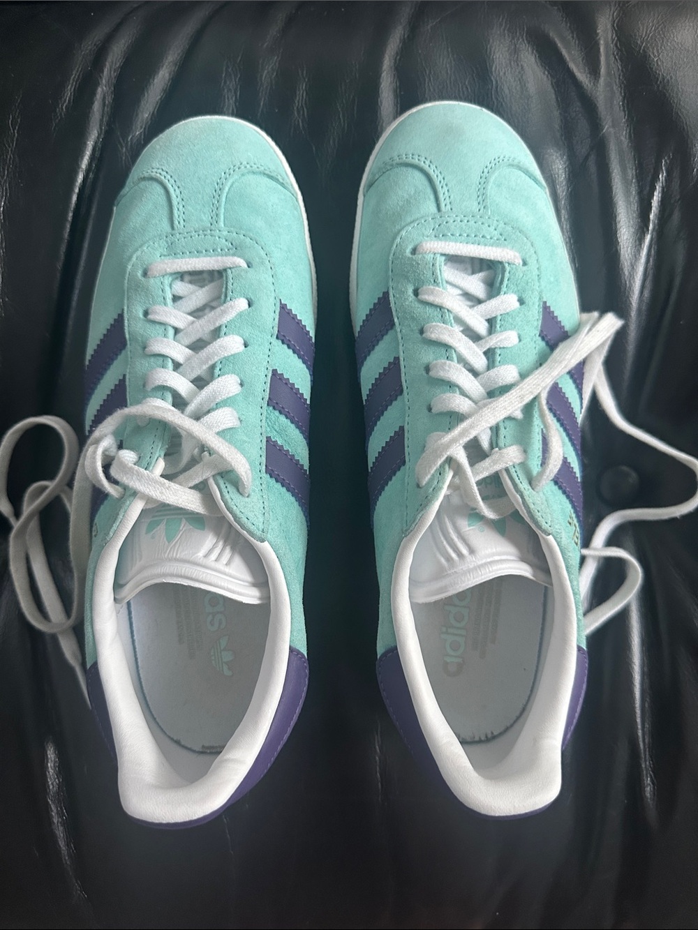 adidas Gazelle Women's Turquoise & Purple Suede Sneakers
